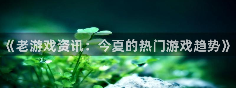 多彩娱乐2登录：《老游戏资讯：今夏的热门游戏趋势》